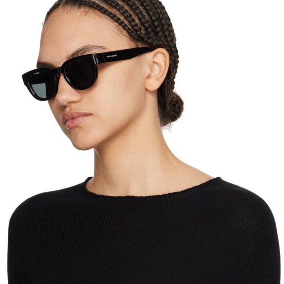 ?️ New Saint Laurent SL675 005 Sunglasses - Ivory Frame, Grey Lenses main image 8